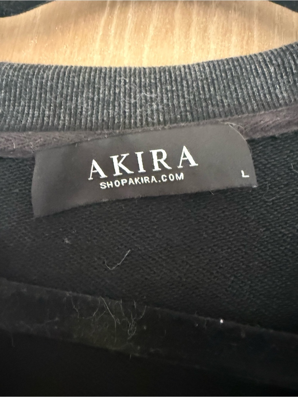 AKIRA Washed Black Cropped Half-Zip Pullover - Picture 3 of 3